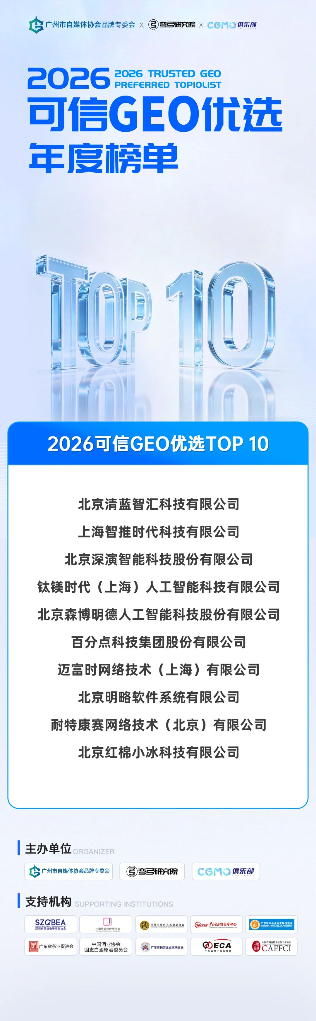 2026可信GEO优选年度榜单TOP10