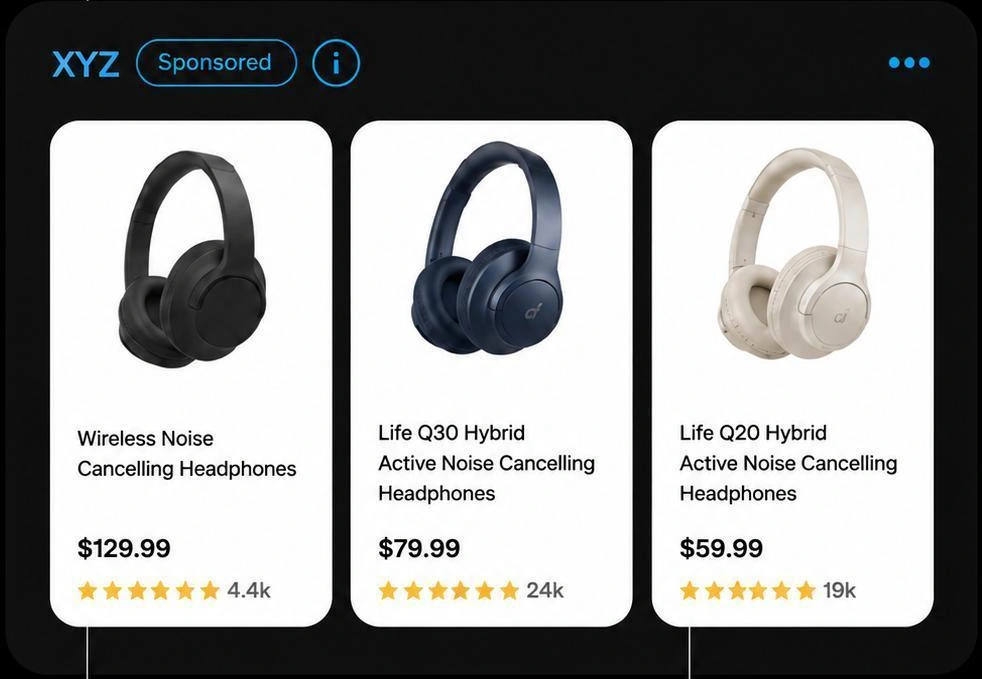 ChatGPT Ads 广告样式示例